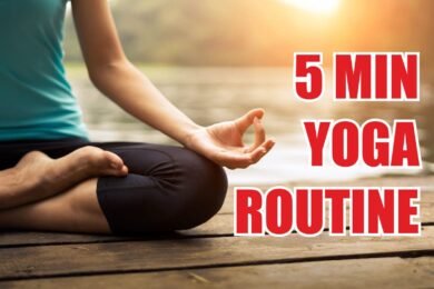 easy to do 5 minute yoga routine to unwind your body