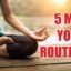 easy to do 5 minute yoga routine to unwind your body